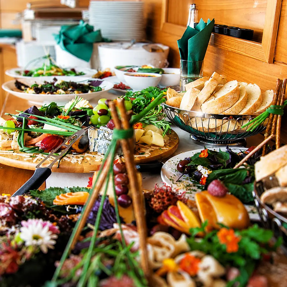 Buffet und Catering für jedes Event beim Bootsverleih Berlin Schiffskontor. Boot oder Schiff mieten auf der Spree mit hochwertigem Catering für Firmenfeiern, Hochzeiten und private Events.