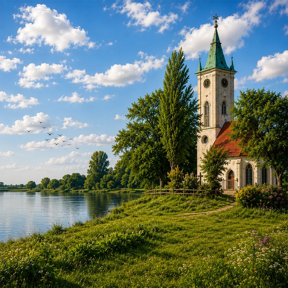 Dorfkirche Stralau
Heiraten direkt am Wasser in den alter­würdigen Gemäuern der kleinen histo­rischen Dorfkirche auf der Halbinsel Stralau am südlichen Spree­ufer. Mit der Evangelischen Kirchen­gemeinde Boxhagen-Stralau in Berlin-Friedrichshain.