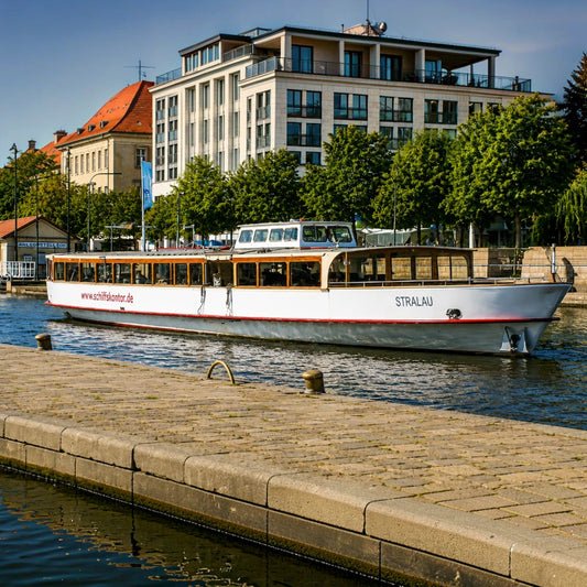 Vollelektrisches Eventschiff mit stilvollem Salon, hochwertiger Ausstattung und flexiblen Nutzungsmöglichkeiten für Tagungen, Empfänge und Feiern.