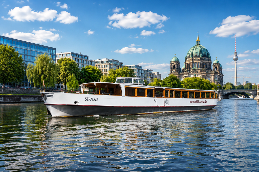 Video laden: MS Stralau als exklusive Eventlocation auf dem Wasser. Das moderne Lounge-Schiff bietet stilvolle Räume für Firmenevents, Tagungen, Dinner und private Feiern.